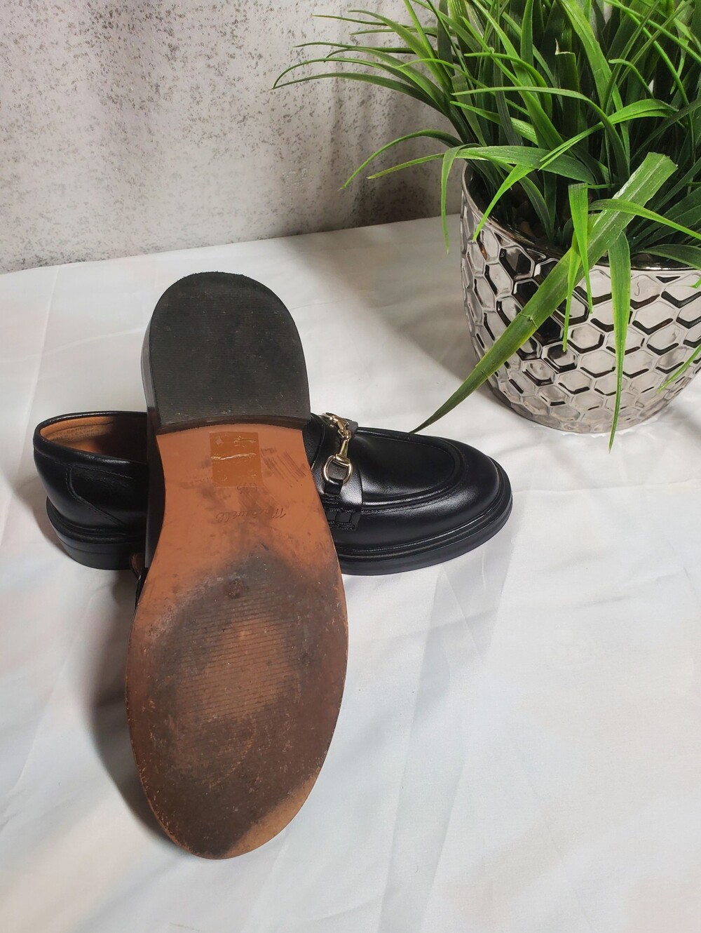 Madewell Women's The Vermon Bit Hardware Loafers Black Leather Size 6 1/2 - Picture 10 of 12